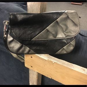 Black and Silver Wristlet